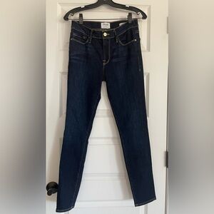 Frame Le Skinny de Jeanne Dark Wash Denim Jeans 28
